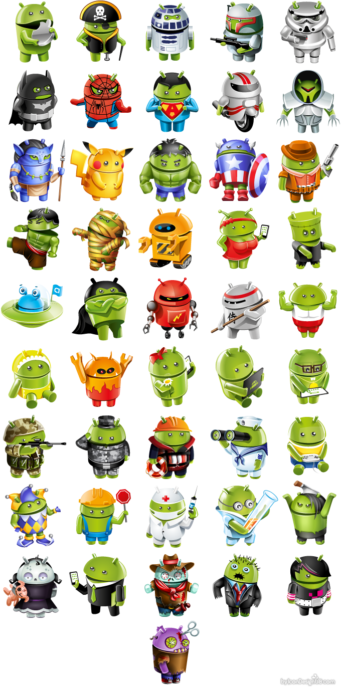 Avatar design in android style