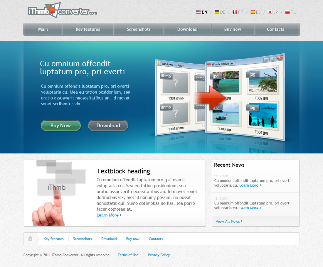 iThmb Converter Website Design