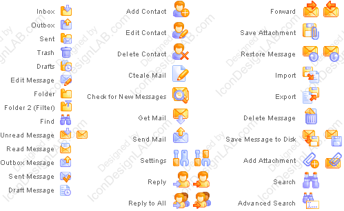 Interface icons for Reach-a-Mail