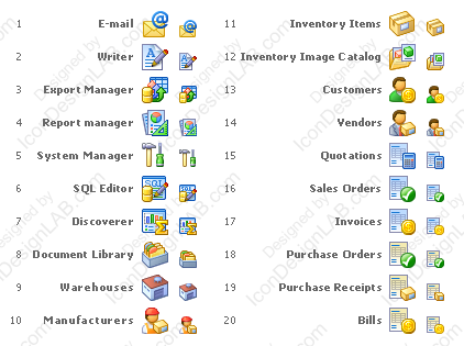 Toolbar Icons for Business2Go