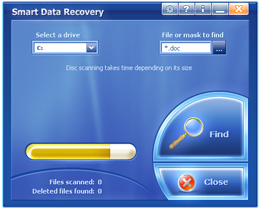 Дизайн пользовательского интерфейса Smart Data Recovery